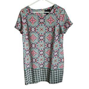 Cynthia Rowley women’s Size 10 floral short sleeve dress blue pink